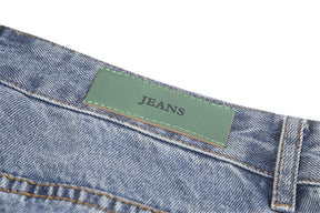 Punk Washed And Worn Jeans Fashion Brand High Street Women