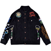 Embroidered denim jacket