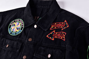 Embroidered denim jacket