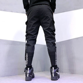 High-end cargo pants with embroidery