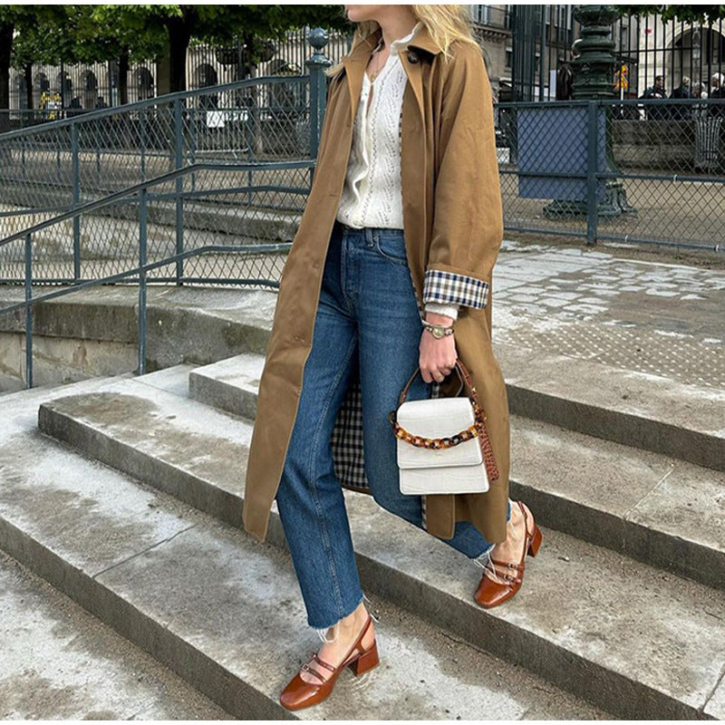 Fashion Women Personality Street Slim Trench Coat