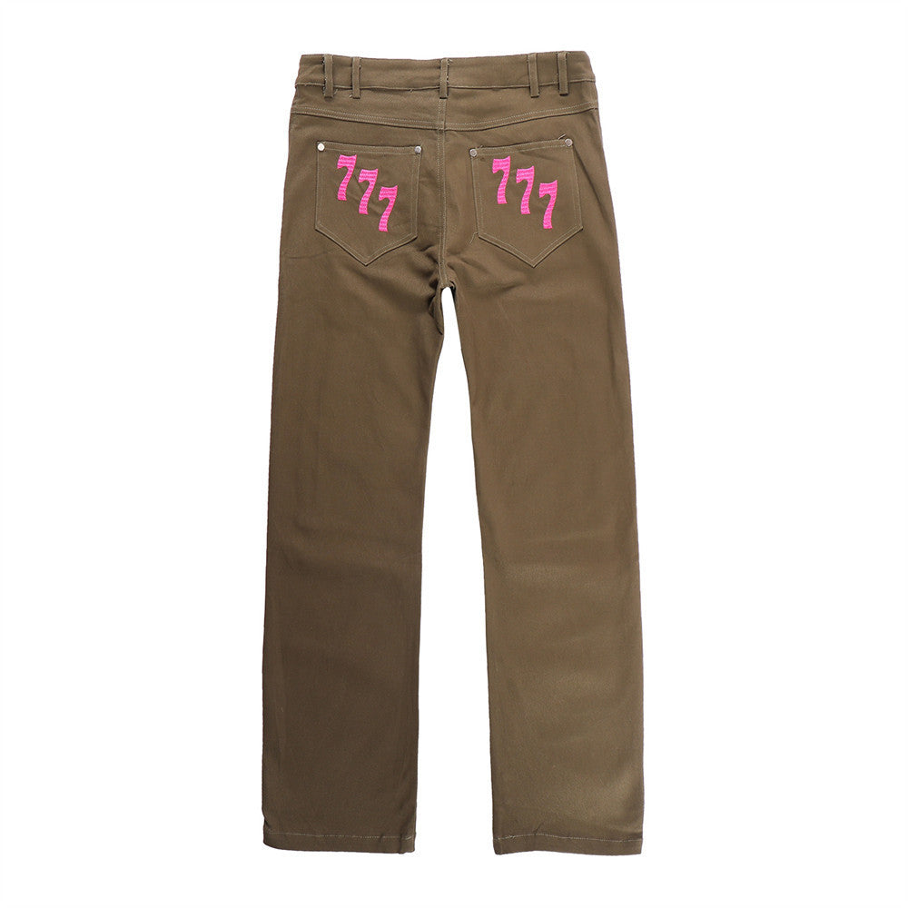 Men's High Street Design Of Embroidered Jeans