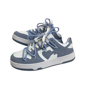 New Skateboard Shoes Haze Blue Street Shooting Love Breathable Student Casual Sports Shoes Female Fashion