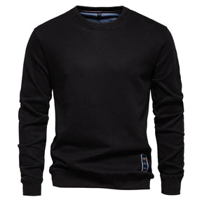 Loose Solid Color Crew Neck Casual Sweater