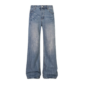 Punk Washed And Worn Jeans Fashion Brand High Street Women