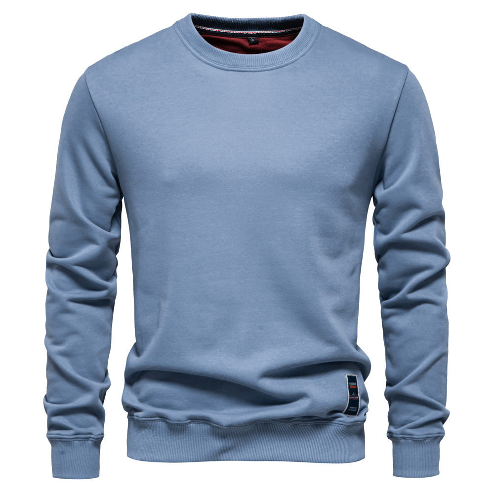 Loose Solid Color Crew Neck Casual Sweater