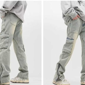 Multi Pocket High Street Workwear Jeans