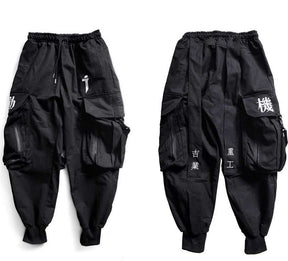 Embroidered streamer cargo pants