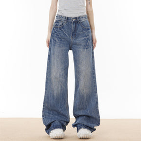 Punk Washed And Worn Jeans Fashion Brand High Street Women