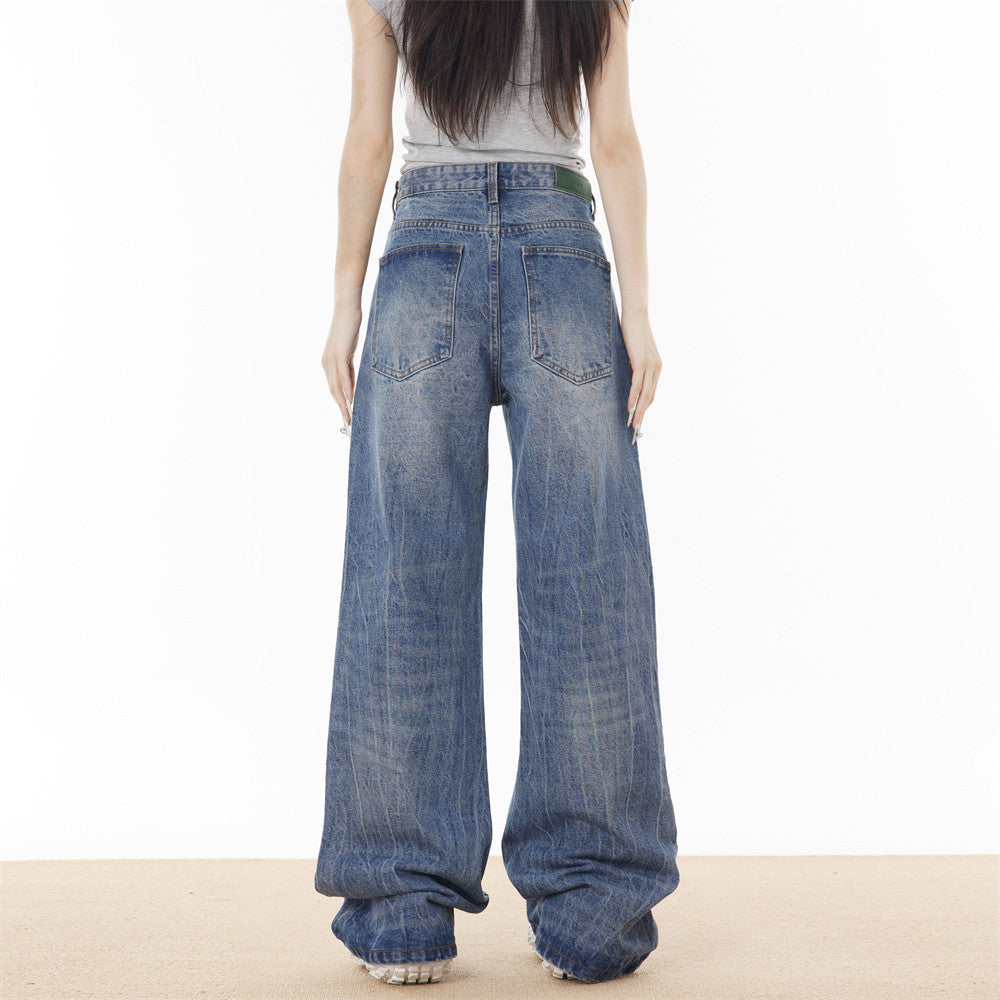 Punk Washed And Worn Jeans Fashion Brand High Street Women