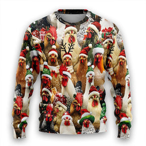 Penguin Pattern Sports Round Neck Christmas Atmosphere