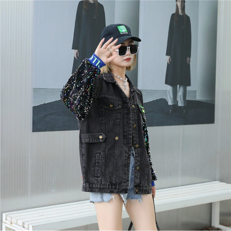 Vintage Fashion Washable Denim Coat Woman