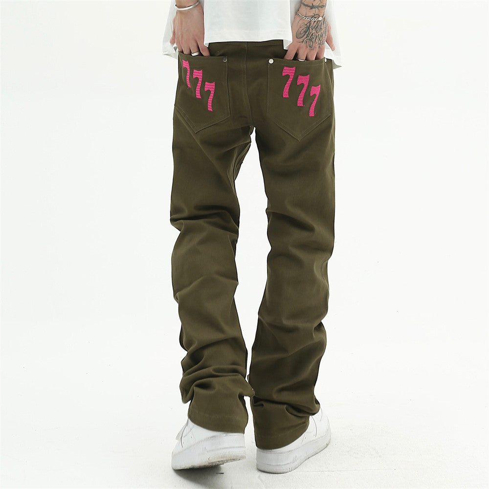 Men's High Street Design Of Embroidered Jeans