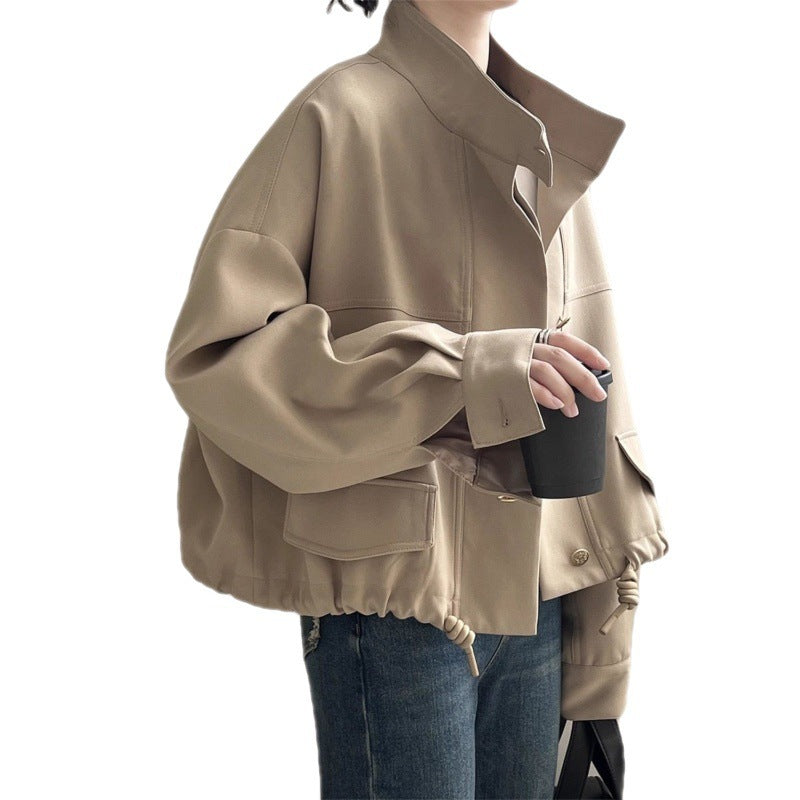 Maillard Short Trench Coat Hong Kong Style Coat For Women