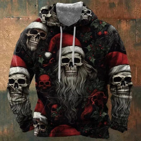 Printed Men's Cartoon Hooded Christmas Sweater