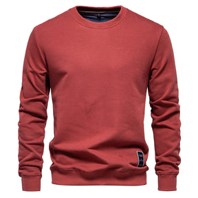 Loose Solid Color Crew Neck Casual Sweater