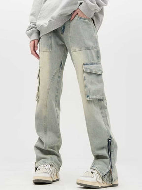 Multi Pocket High Street Workwear Jeans