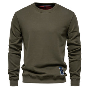 Loose Solid Color Crew Neck Casual Sweater