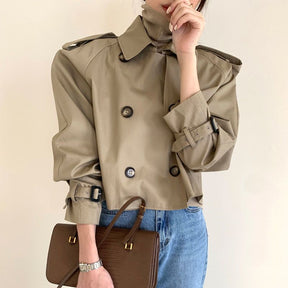 All-matching Short Trench Coat Women