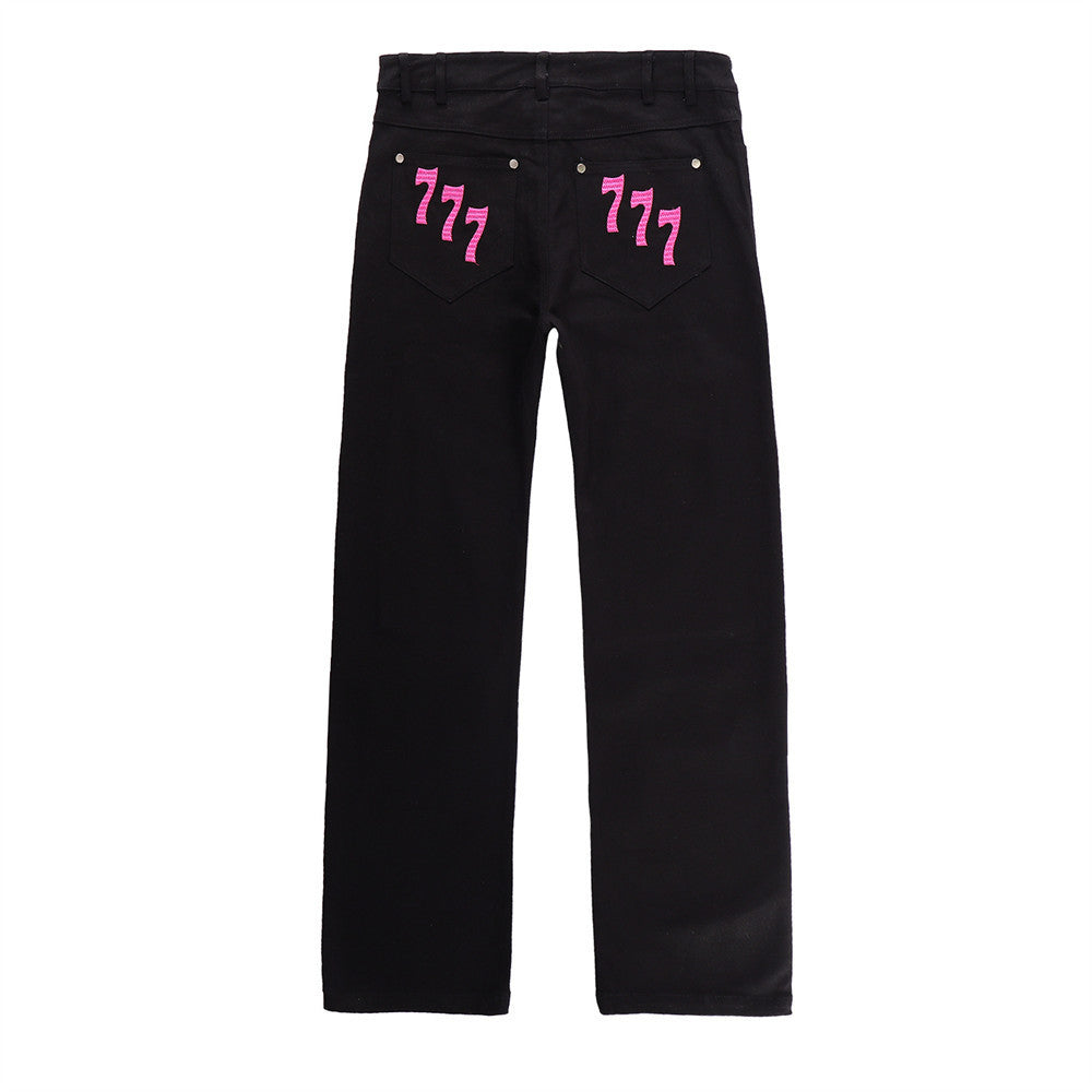 Men's High Street Design Of Embroidered Jeans