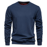 Loose Solid Color Crew Neck Casual Sweater